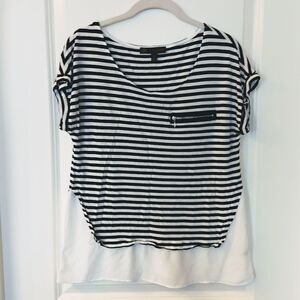 Women's Outback Red Navy & White Striped Top Small